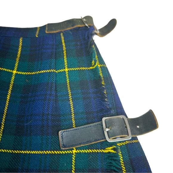 Vintage Mosbrook Plaid Tartan Academia Will Pleated Midi Kilt - Picture 3 of 6